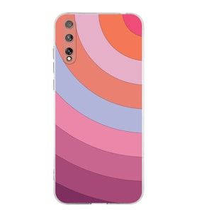 Huawei P Smart s  Kamera korumalı Kapak Renk Cümbüşü Tasarımlı  Şeffaf Kılıf