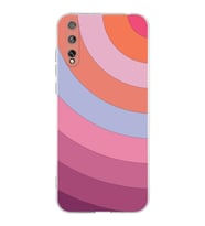 Huawei P Smart s  Kamera korumalı Kapak Renk Cümbüşü Tasarımlı  Şeffaf Kılıf