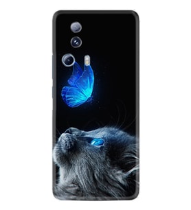 Xiaomi 13 Lite Kılıf Resimli Desenli Silikon Platinium Series Butterfly Cat 1891