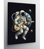Kanvas Tablo Gitar Çalan Astronot