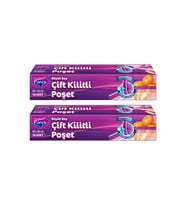 10'lu Çift Kilitli Buzdolabı Poşeti Büyük Boy 26 x 28 cm İkili Paket