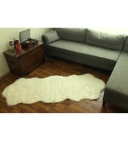 Tappeto Akrilik Suni Kuzu Peluş Post Krem