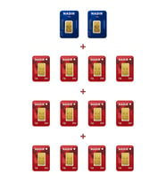 Nadir Gold 24 Ayar 17 Gram Külçe Altın (2 Adet 2,5 Gram Külçe Altın + 12 Adet 1 Gram Külçe Altın )