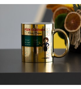 Fizik Öğretmenine Hediye Gold Kupa Bardak