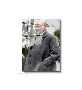 Dikey Cam Tablo Salon Duvar Tablosu Dikey Cam Ataturk Elicepte Renkli Yeni Ev Hediyesi Ofis Tablosu