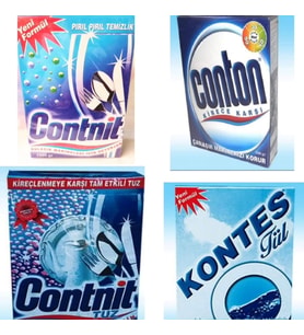 CONTNİT BULAŞIK MAKİNESİ DETERJANI 1000 GR & CONTNİT BULAŞIK MAKİNESİ TUZU 2 KG & KONTES TÜL BEYAZLATICI 500 GR & CONTON KİREÇ ÖNLEYİCİ 500 GR