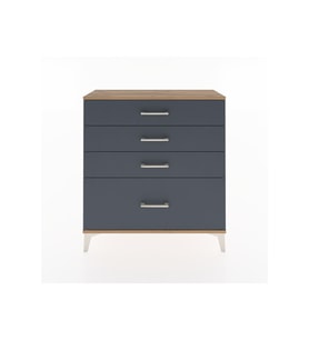 Arges Şifonyer 4 Çekmeceli 88x30x96 Çam-Antrasit