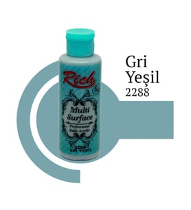 Rich Multi Surface 2288 Gri Yeşil Akrilik Boya 120 cc