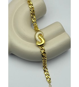 22K Altın Kaplama Sonsuzluk Bileklik - 25-22k92 (Gold)