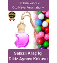 Yüksek Kalite 30 Gün Kalıcı Taze Ferah Hava Sakız Kokulu Araba Araç İçi Dikiz Aynası Oto Kokusu 8 ml