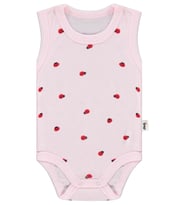 Civil Baby Uğur Böceği Empirme 0-48 Ay Çıtçıtlı Badi - Ekru