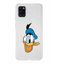Samsung Galaxy A31  Kapak Donald Duck Tasarımlı Şeffaf Silikon Kılıf