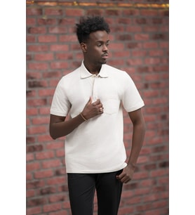 Advante Rahat Kesim Örme Dokumalı Cepli Polo Yaka T-shirt