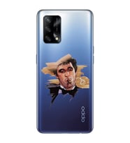 Oppo A74 Uyumlu Tony Montana Scarface Desenli Şeffaf Telefon Kılıfı
