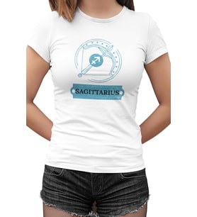 Sagitttarius Beyaz Bayan Tshirt