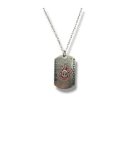 Anime Bleach Kırmızı Künye (Dog Tag) Kolye 60 cm Zincirli  Unisex Cosplay ve Anime Takı (Gümüş)