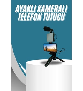 Video Making Kit Telefon Tutucu Vlog Video Mini Led Işıklı