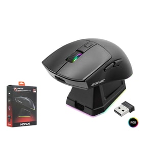 Hadron Mofan MF1215b Şarj Standlı  Kablosuz Gaming Rgb Mouse (Siyah)