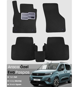 OPEL COMBO (2018-2025) Uyumlu EVA Paspas Tam Set–Araca Özel,Kolay Montaj,Oto Paspas