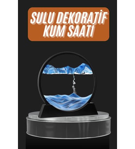 Dekoratif Sulu Kum Saati Ofis Masa Üstü Ev Yuvarlak Kum Saati