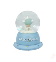 Uçuşan Yıldızlı,7,5cm x 4,5cm Led Işıklı Astronot Küre - Mavi (STD)