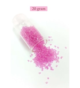 Kesme Cam Boncuk 2mm - 20 Gram - Şeffaf Mat Pembe -BNC329