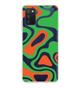 Samsung Galaxy A03s  Kapak Renkli Desen Tasarımlı Şeffaf Silikon Kılıf