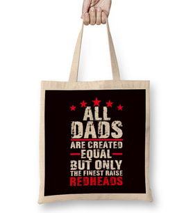 Finest Dads Raise Redheads Ginger Children Daughter Son Bez Çanta Uzun Saplı