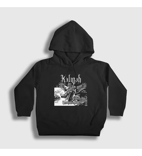 Presmono Unisex Çocuk Siyah Seventh Kalmah Kapüşonlu Sweatshirt 89162tt
