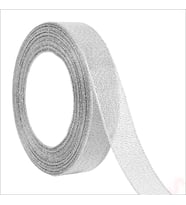 Parlak Simli Organze Kurdele, 2,5 cm x 23 mt - Gümüş