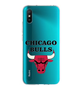 Xiaomi Redmi 9A Uyumlu Kapak Chicago Bulls Tasarımlı Şeffaf Silikon Kılıf