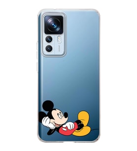 Xiaomi Mi 12t Pro  Kamera korumalı Kapak Mickey Mouse Tasarımlı  Şeffaf Kılıf
