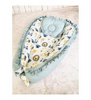Baby Nest Kafalar Fırfırlı Ortopedik Çift Taraflı Bebek Yatağı Anne Yanı Bebek Yatağı