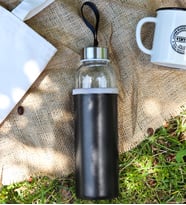 Deri Kılıflı 500 Ml Su Matarası (Siyah)