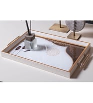 TABLOLIFE Dekoratif Sunum Tepsisi Kahve Beyaz (Karışık)