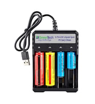 Greentech 3.7 – 4.2 Lityum İyon Pil Şarj Cihazı (Dört Yuvalı) / GT-BC05
