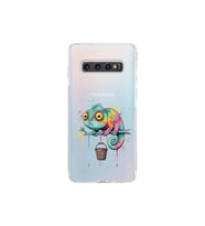 Samsung Galaxy S10 ile Uyumlu Splash Bukalemun Tasarımlı Şeffaf Silikon Kılıf