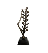 Filistin Dekor Haritası Üzerinde Zeytin Dalı M00007 (Bronz)