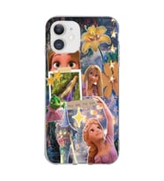 Iphone 11 Uyumlu Rapunzel Kolaj Tasarımlı Şeffaf Telefon Kılıfı