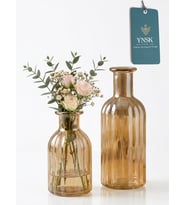 Nordic 2 'li Minimalist Dekor Cam Vazo (RoseGold)