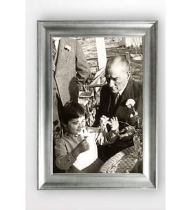 Gümüş Çerçeveli Atatürk Tablo cv1076
