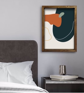 BK Gift Yatak Odası Konseptli Doğal Masif Ahşap Çerçeveli Tablo 45x65cm-42