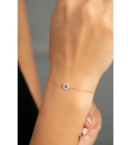 Elika Silver Kadın Nazar Model 925 Ayar Gümüş Bileklik (STD)
