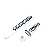 Samsung Galaxy Gear S2 Classic Frontier Silikon Kordon Kayış 20 mm SK08 Beyaz-Siyah