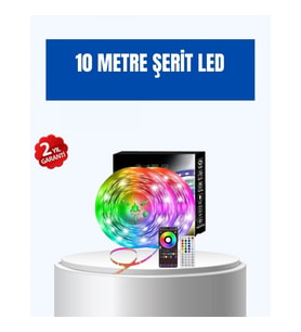 Mey İthalat® Sese Duyarlı 10M Smart Şerit Led IOS Android Kontrollü RGB Işık