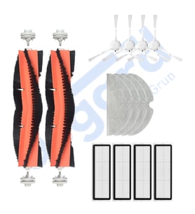 Dreame F9 - Z10 Pro Uyumlu 2 Ana Fırça 4 Yan Fırça 4 Filtre 4 Mop PKT-iasgf0001063