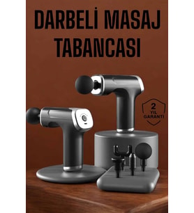 4 Başlıklı Darbeli Şarjlı Masaj Aleti Tabancası Kablosuz
