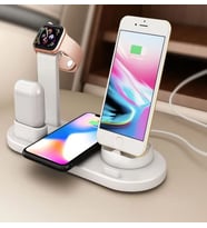 Çok Fonksiyonlu (6in1) Şarj Standı Akıllı Saat Telefon Bluetooth Kulaklık Şarj