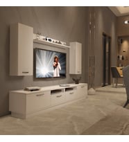 Decoraktiv Trendstyle 5220D Slm Tv Ünitesi Tv Sehpası - Parlak Beyaz