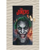 Erayshome Hediyelik Joker Desenli Baskılı Plaj Banyo Havlusu